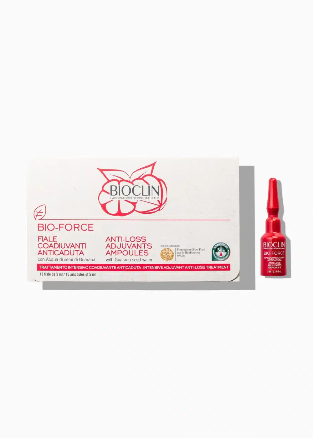 Bioclin Bio-Force ampule proti izpadanju las, 15 × 5 ml