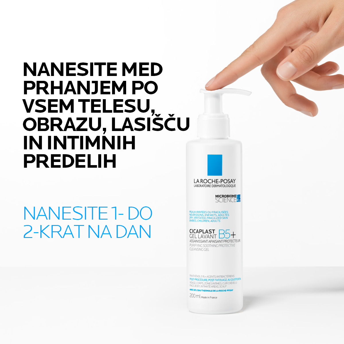 LRP Cicaplast Gel Lavant B5+ umirjevalni in zaščitni gel za vsakodnevno umivanje, 200 ml