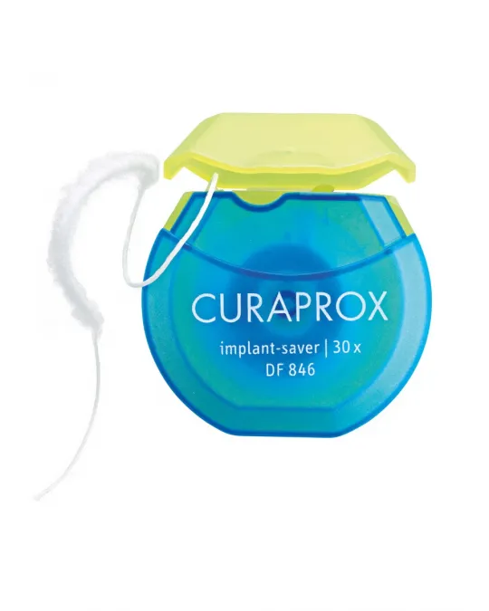 Curaprox DF846 Implant-Saver zobna nitka, 30 nitk