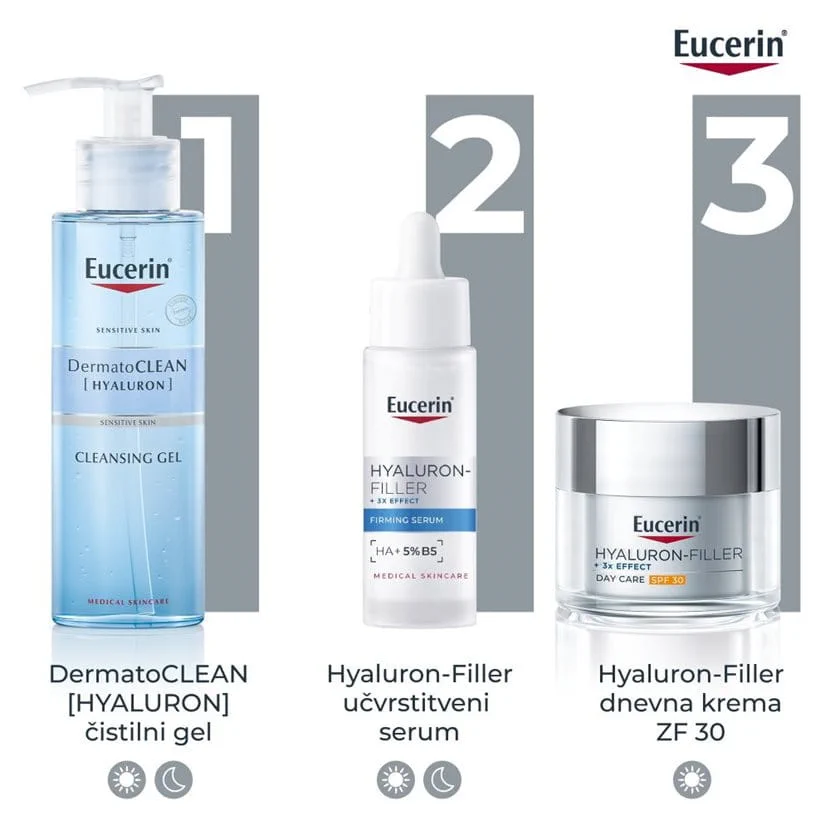 Eucerin Hyaluron Filler + 3x Effect učvrstitveni serum, 30 ml
