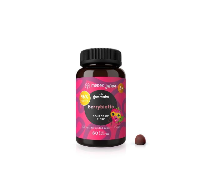 Medex Berrybiotic Junior sadni bonboni, 60 bonbonov