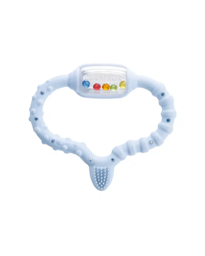 Curaprox Baby obroček za grizenje – moder, 1 obroček