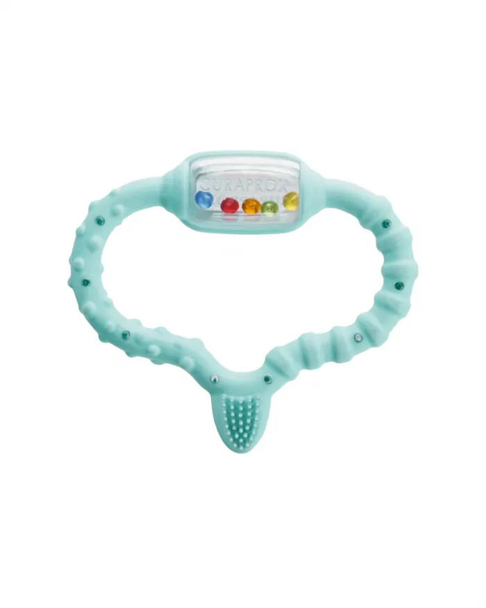 Curaprox Baby obroček za grizenje – zelen, 1 obroček