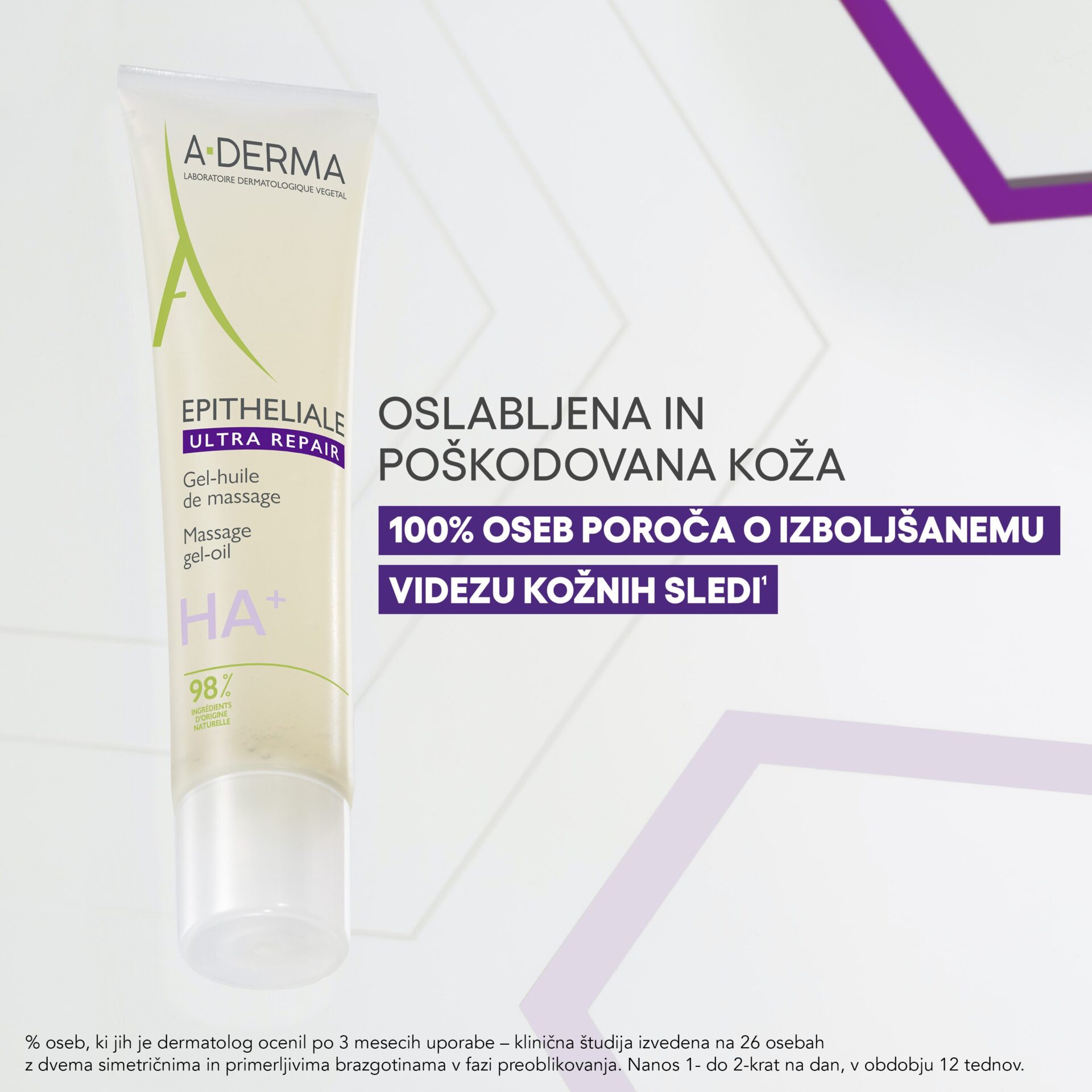 A-Derma Epitheliale Ultra Repair Massage masažni oljni gel, 40 ml