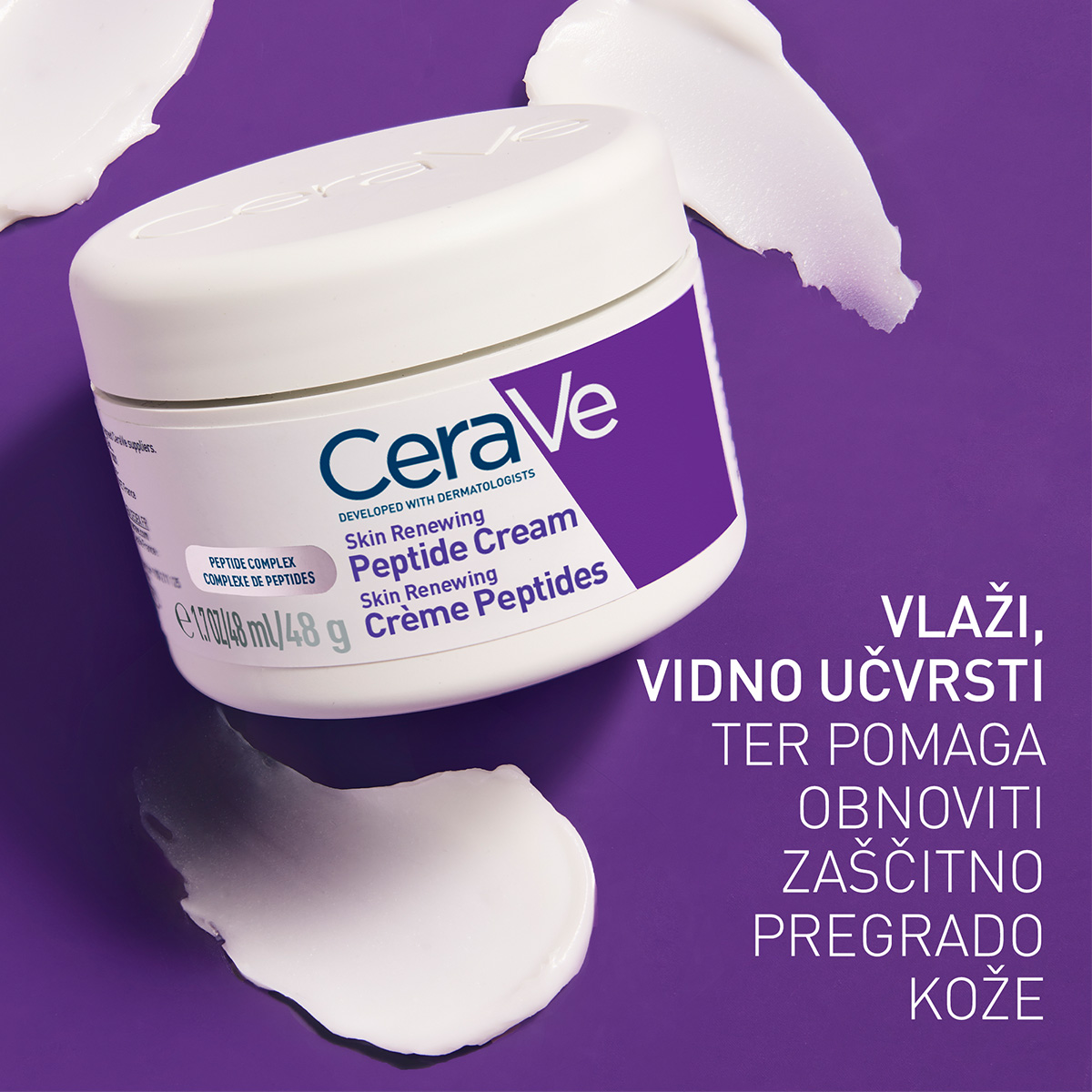 CeraVe obnovitvena krema s peptidnim kompleksom, 48 ml