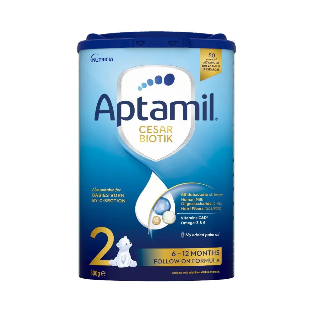 Aptamil 2 Cesar Biotik nadaljevalno mleko za dojenčke po 6. mesecu, 800 g
