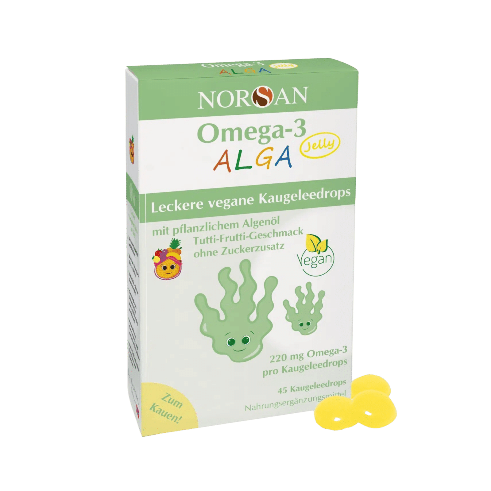 Norsan Omega-3 Alga želeji – algice, 45 želejev