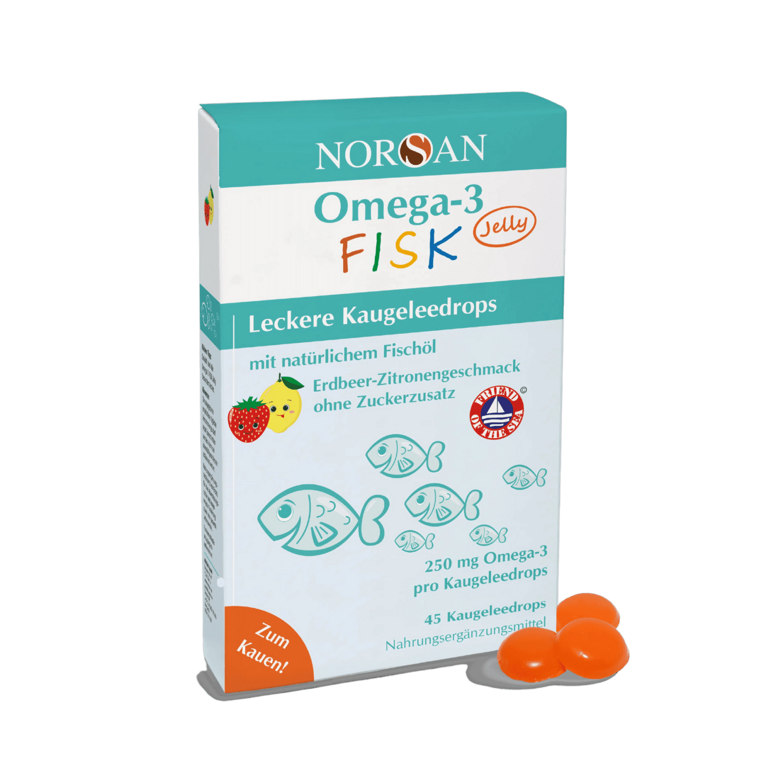 Norsan Omega-3 Fisk želeji, 45 želejev