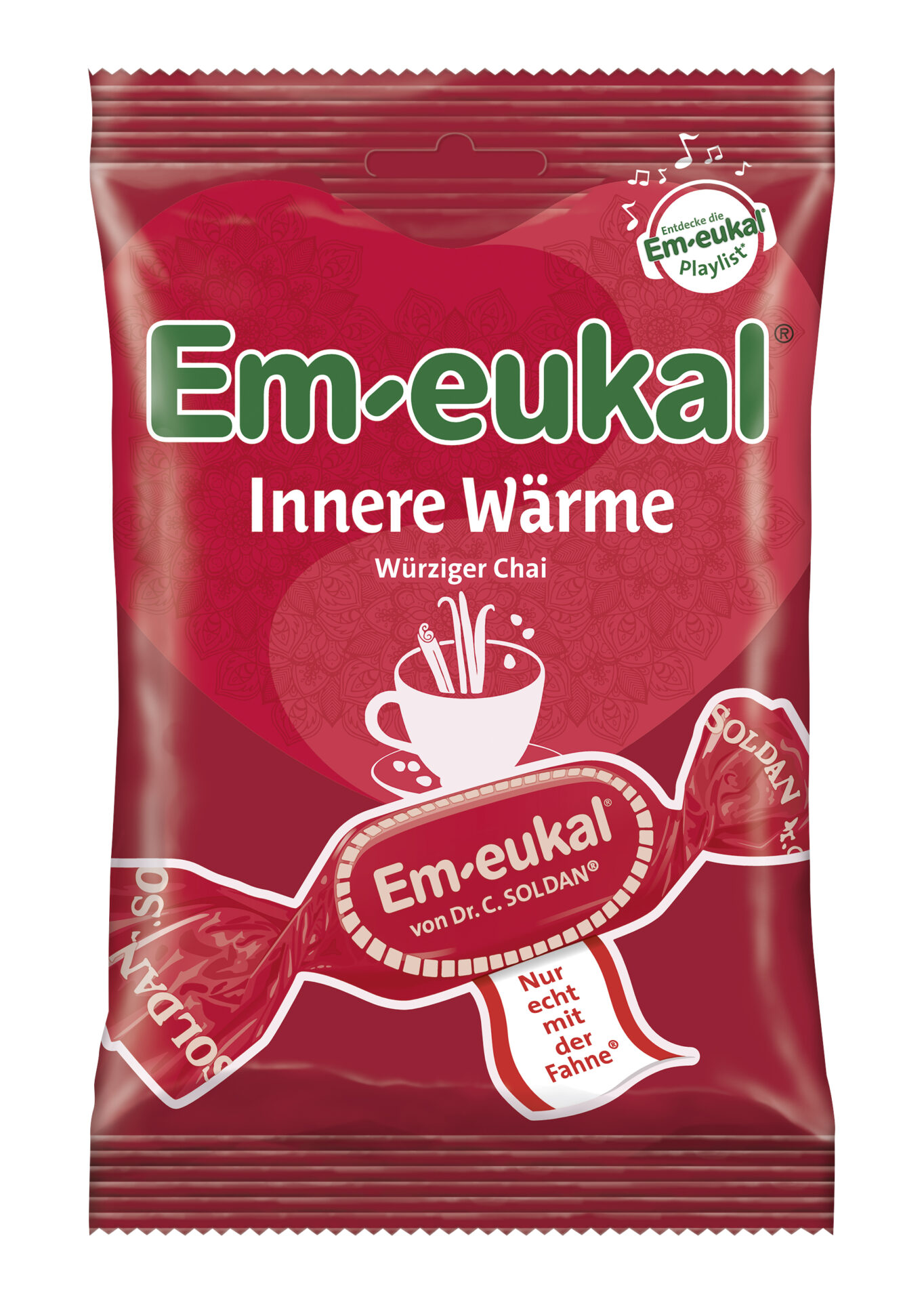 Dr. Soldan Em-Eukal Notranja toplina, čaj z začimbami, trdi bonboni, 90 g