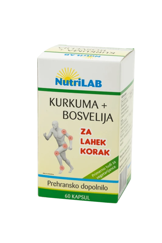 Nutrilab kurkuma + bosvelija kapsule, 60 kapsul
