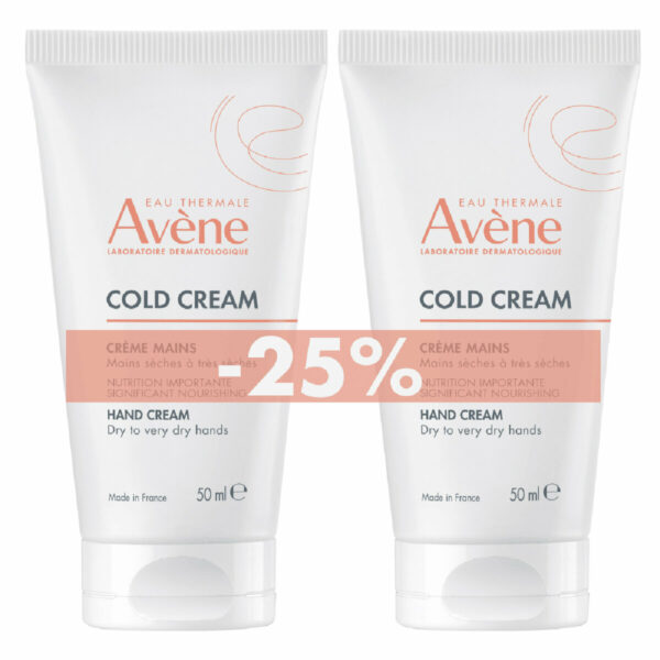 Avène Cold Cream koncentrirana krema za roke, 2 x 50 ml