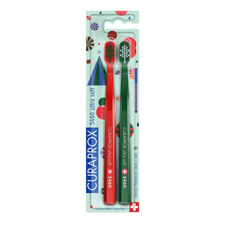 Curaprox zobna ščetka CS 5460 Ultra Soft Christmas Edition, 2 ščetki