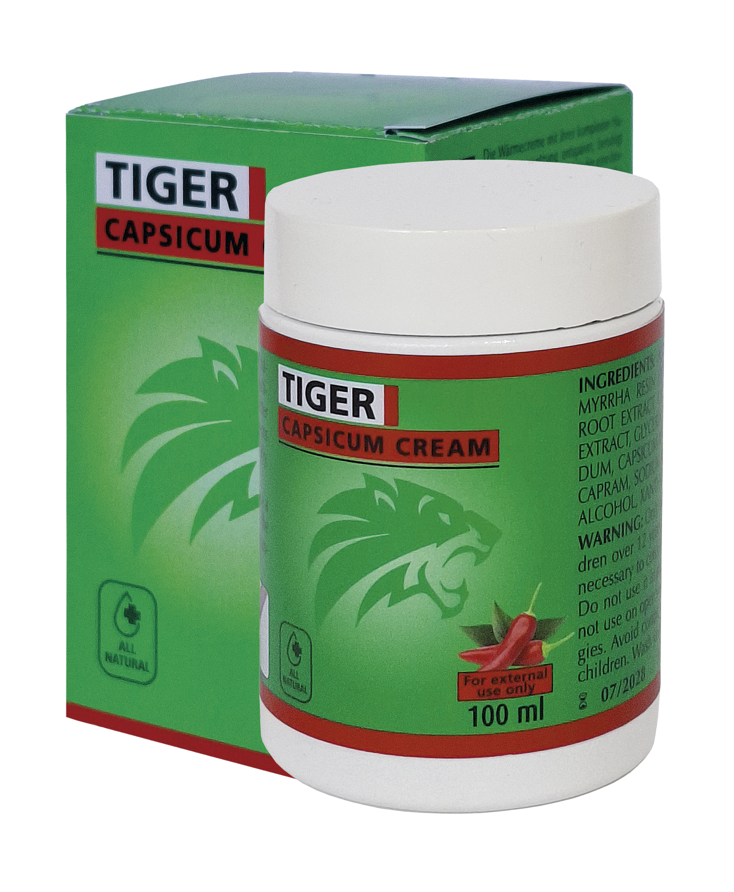 Tiger Capsicum krema, 100 ml