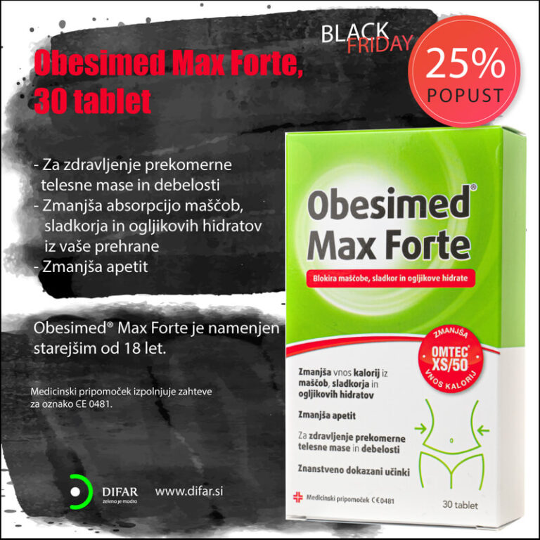 OBESIMED MAX FORTE ČRNI PETEK | LEKARNA PLAVŽ OBESIMED MAX FORTE ČRNI PETEK | LEKARNA PLAVŽ