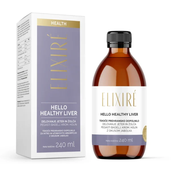 Elixire Hello Healthy Liver tekočina – jabolko, 240 ml