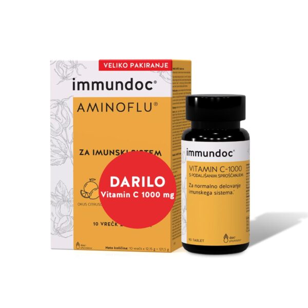 Immundoc paket – Aminoflu + darilo Vitamin C-1000 mg