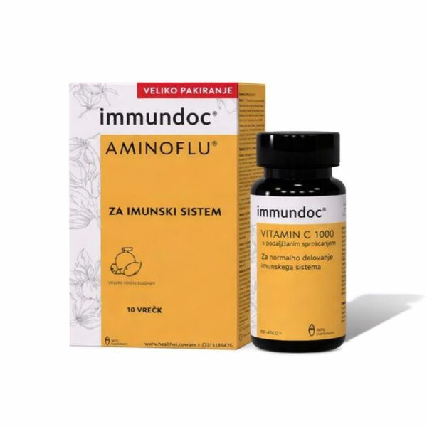 Immundoc paket: Aminoflu vrečke + Vitamin C-1000 mg tablete