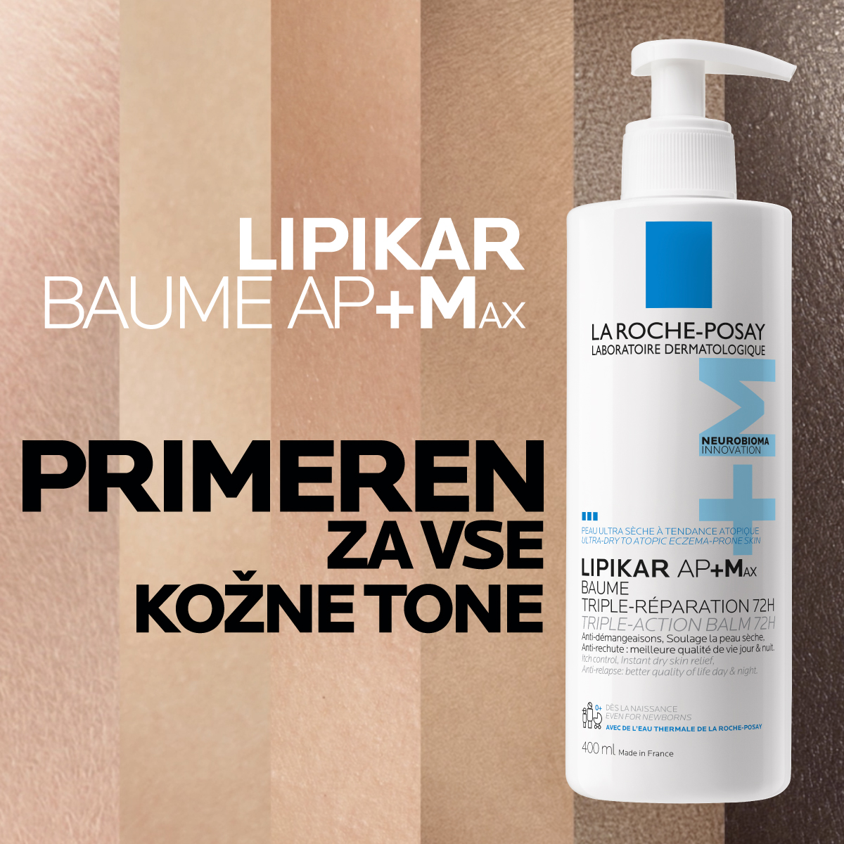LRP Lipikar AP+Max balzam s trojnim delovanjem, 400 ml