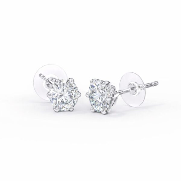 Biojoux uhani BJT381 Queen Charlotte srebrna, 1 par