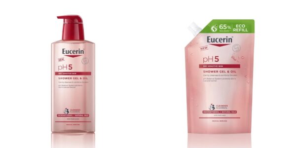 Eucerin pH5 oljni gel za prhanje 400 ml + refill 400 ml