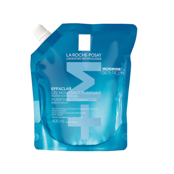 Effaclar (+) M peneči čistilni gel za mastno in aknasto kožo – La Roche-Posay, 400 ml refill