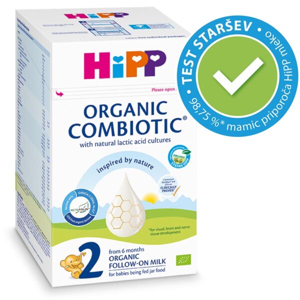 HiPP 2 Organic Combiotic nadaljevalno mleko, 800 g