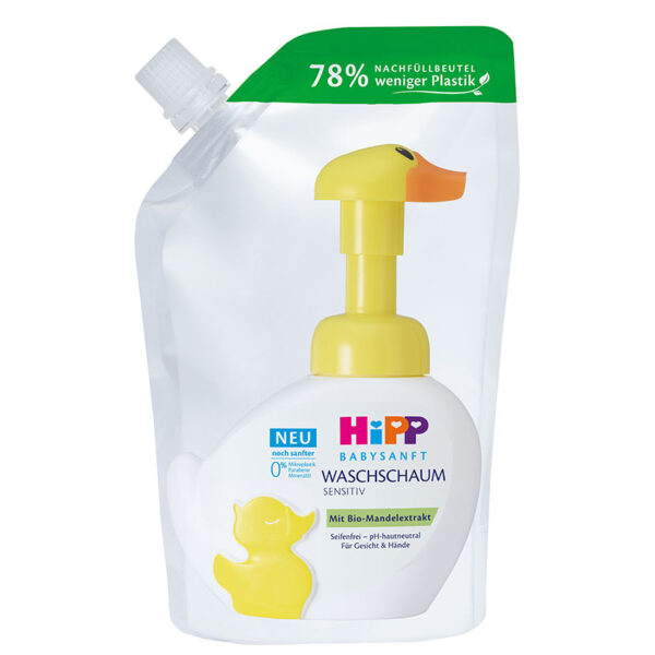 HiPP Babysanft pena za umivanje – polnilo, 250 ml