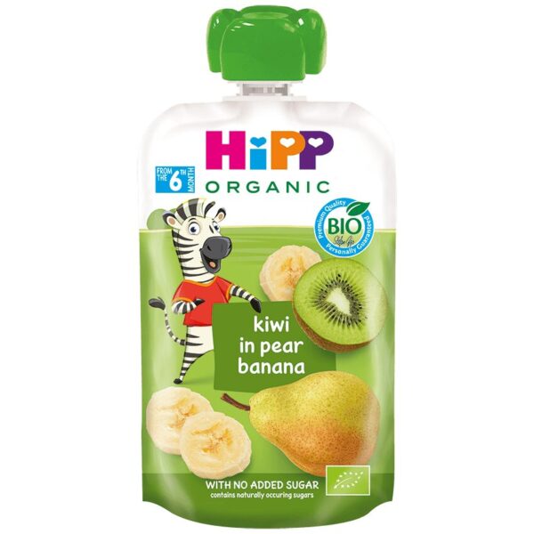 HiPP HiPPiS sadna blazinica hruška, banana in kivi BIO, 100 g
