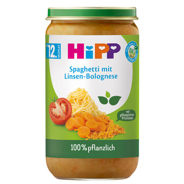 HiPP špageti z lečo po bolonjsko BIO, 250 g