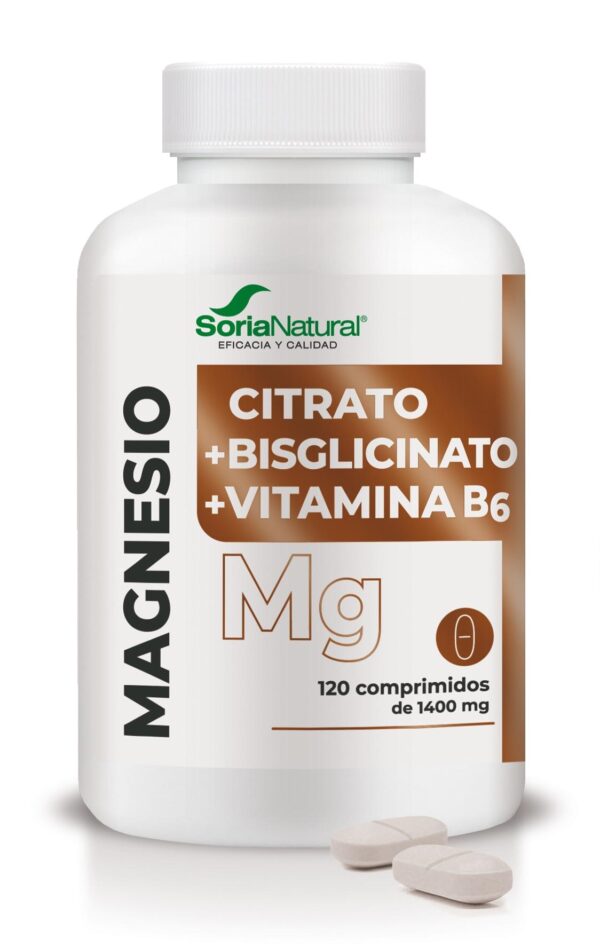 Soria Natural Magnezij bisglicinat in citrat tablete, 120 tablet