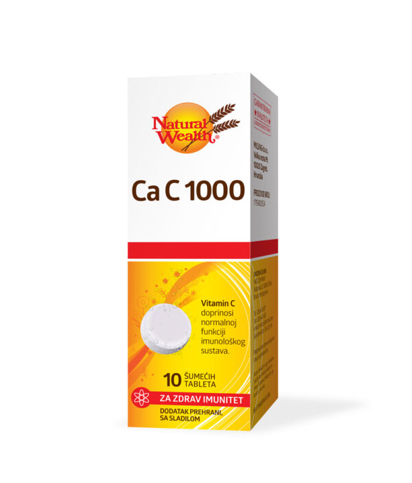 Natural Wealth Kalcij in vitamin C 1000 šumeče tablete, 10 tablet
