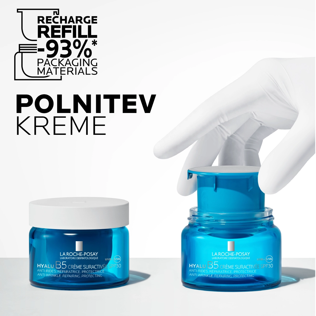 LRP Hyalu B5 visoko učinkovita krema ZF30 – refill, 50 ml