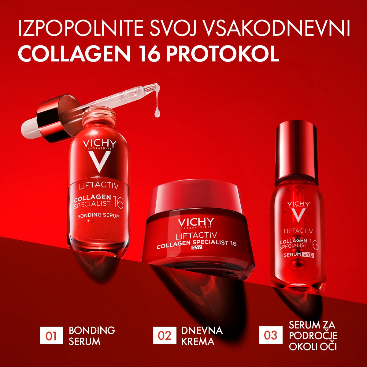 Vichy Liftactiv Collagen Specialist 16 serum za predel okoli oči, 15 ml