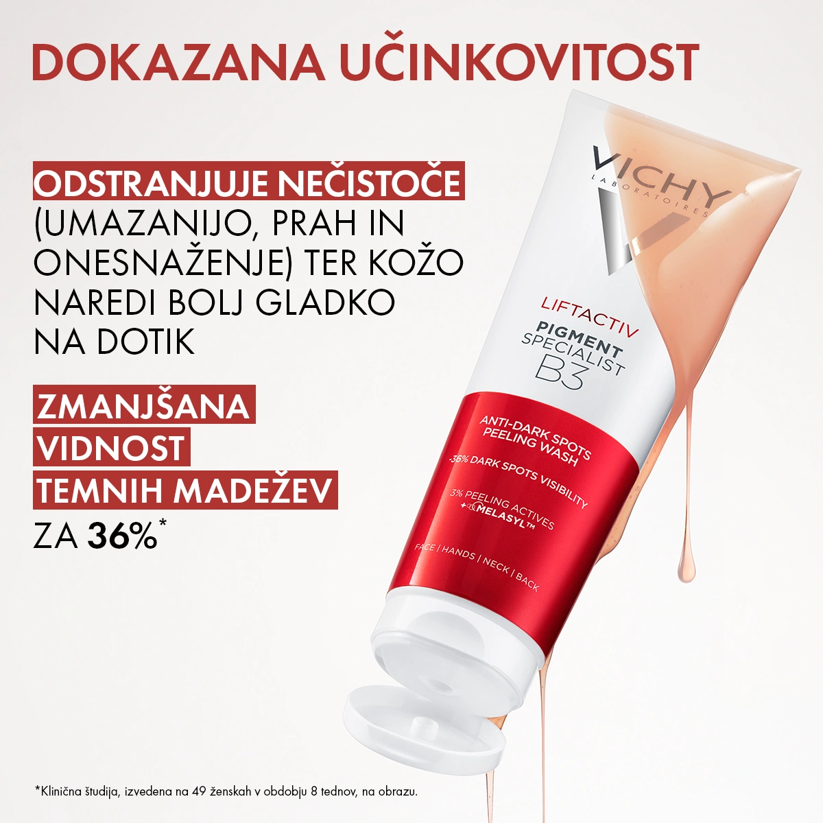 Vichy Liftactiv Pigment Specialist B3 čistilni piling gel proti temnim lisam, 125 ml