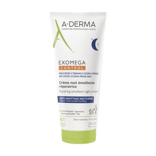A-Derma Exomega Control obnavljajoča emolientna nočna krema, 200 ml