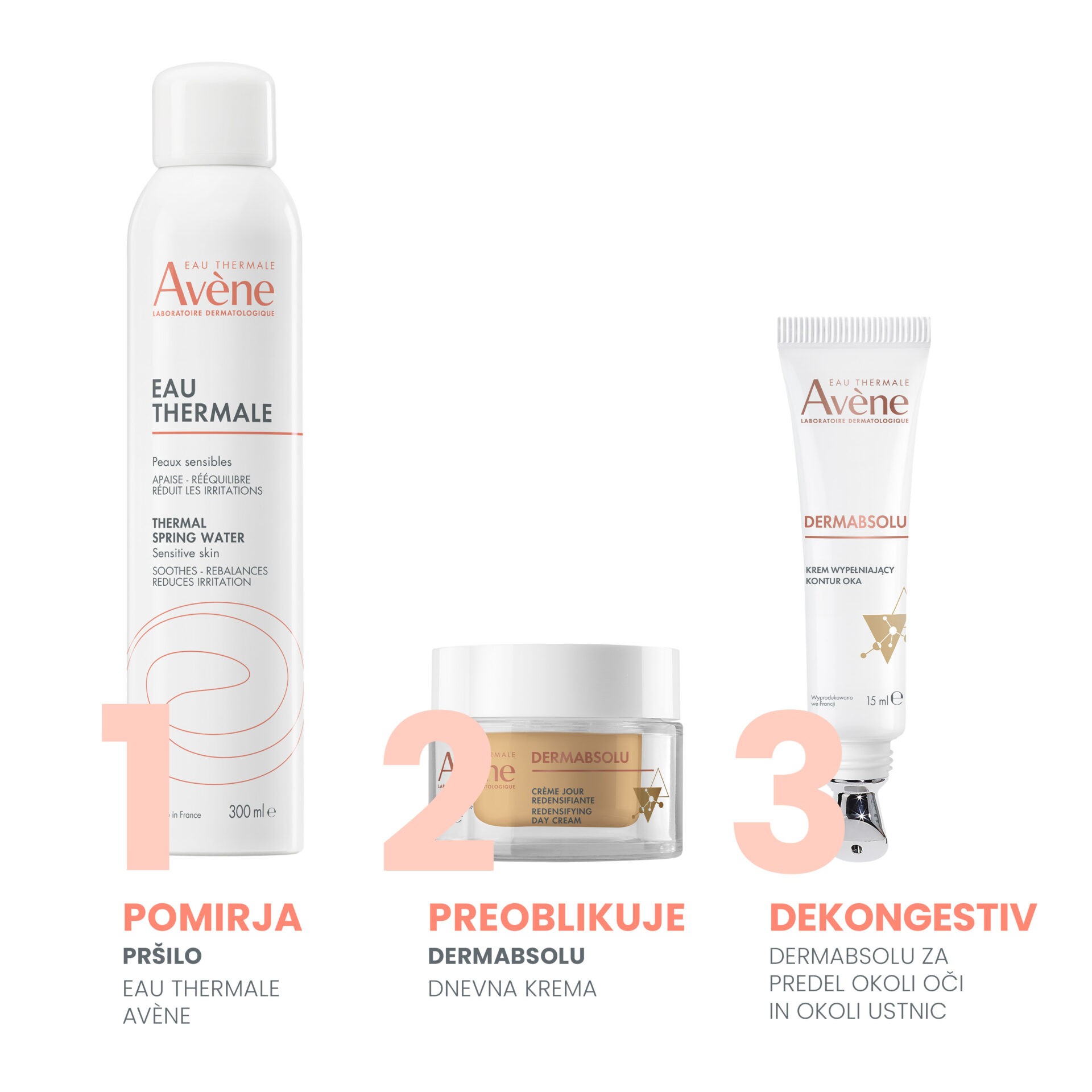 Avène DermAbsolu Filler krema za predel okoli oči, 15 ml