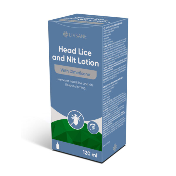 Livsane losjon proti ušem in gnidam z dimetikonom, 120 ml