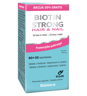 Vitabalans Lady Biotin Strong tablete za lase in nohte, 90 tablet