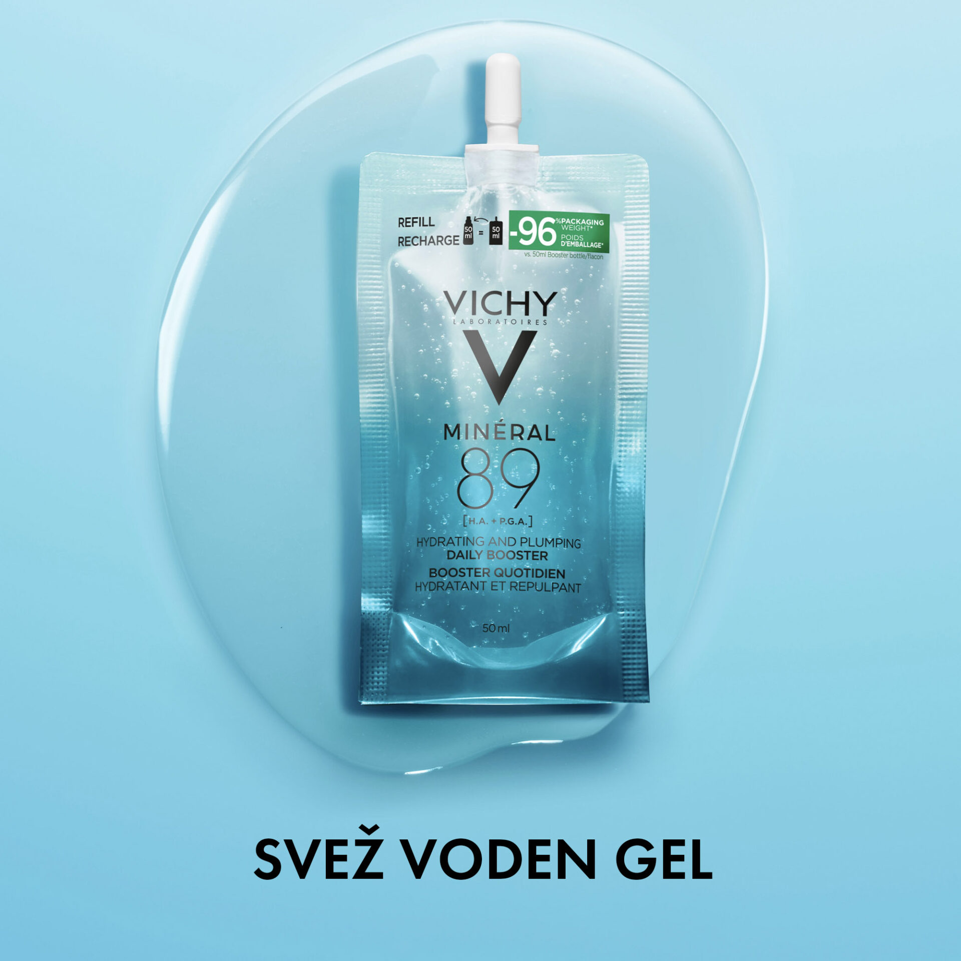 Vichy Mineral 89 booster nega za obraz za vse tipe kože, 50 ml refill