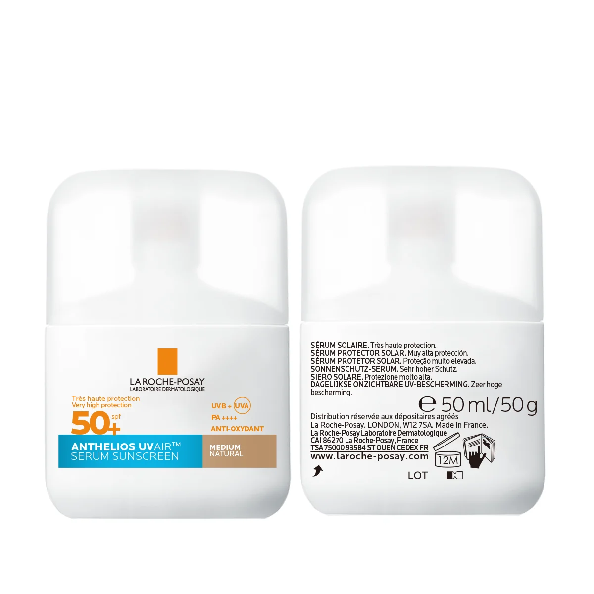 Anthelios UVAir dnevni tonirani serum za zaščito pred soncem Medium ZF 50+ – La Roche-Posay, 50 ml