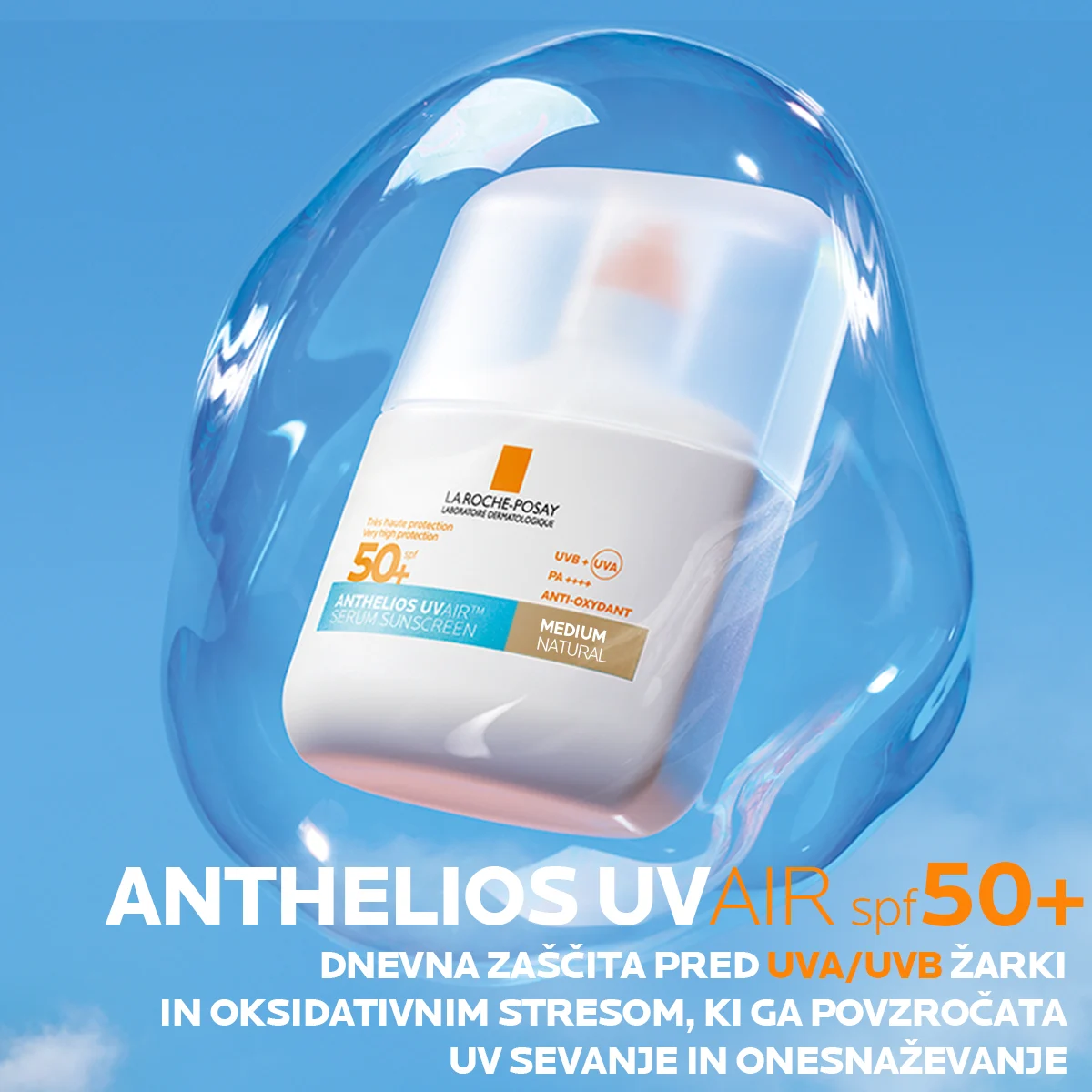 Anthelios UVAir dnevni tonirani serum za zaščito pred soncem Medium ZF 50+ – La Roche-Posay, 50 ml