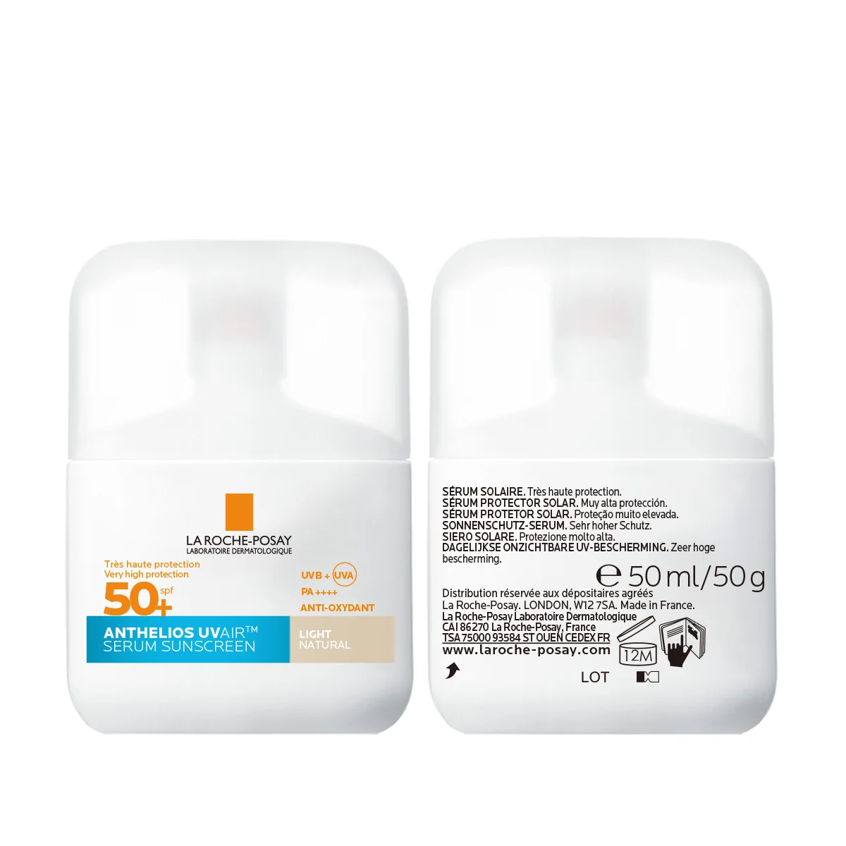 Anthelios UVAir dnevni tonirani serum za zaščito pred soncem Light ZF 50+ – La Roche-Posay, 50 ml