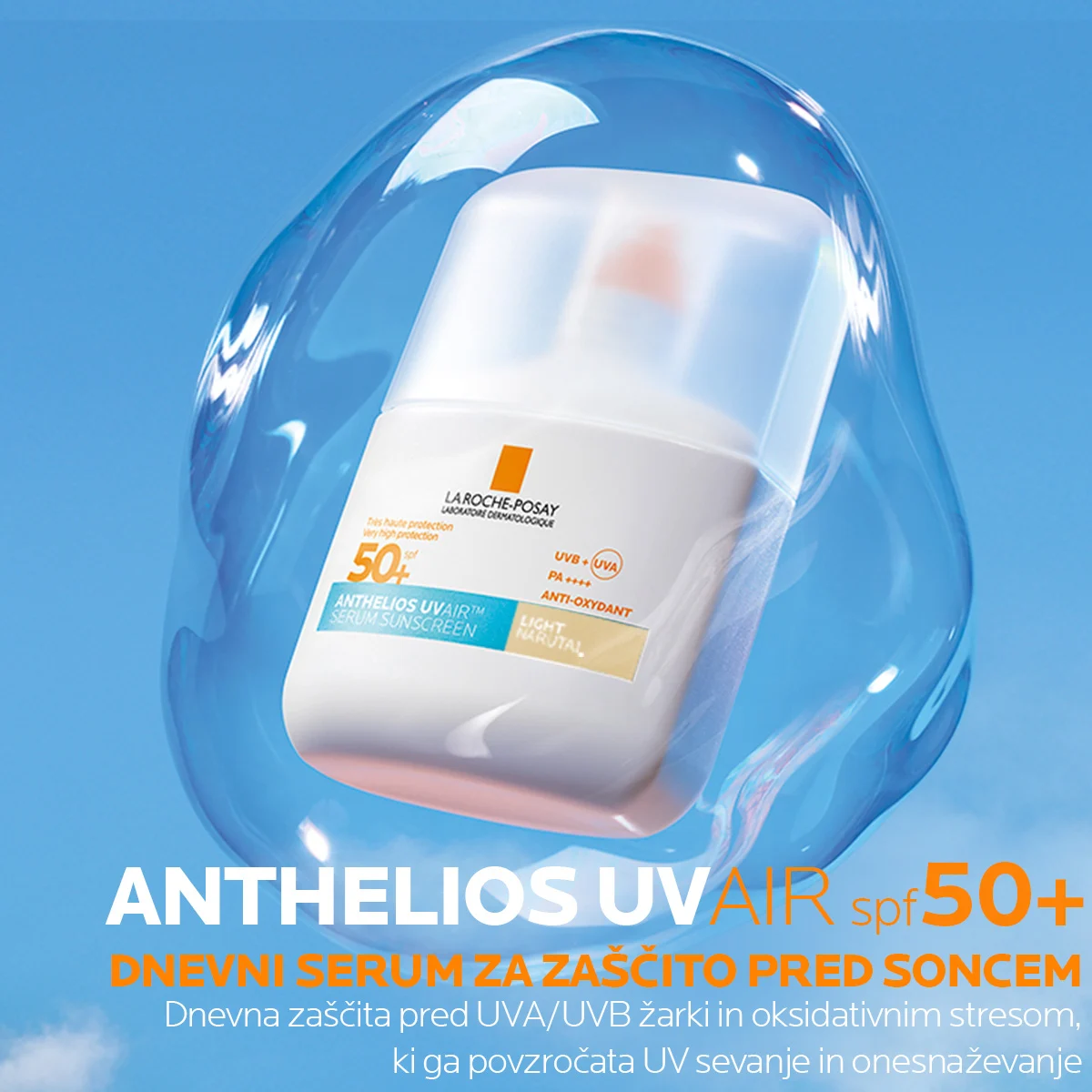 Anthelios UVAir dnevni tonirani serum za zaščito pred soncem Light ZF 50+ – La Roche-Posay, 50 ml