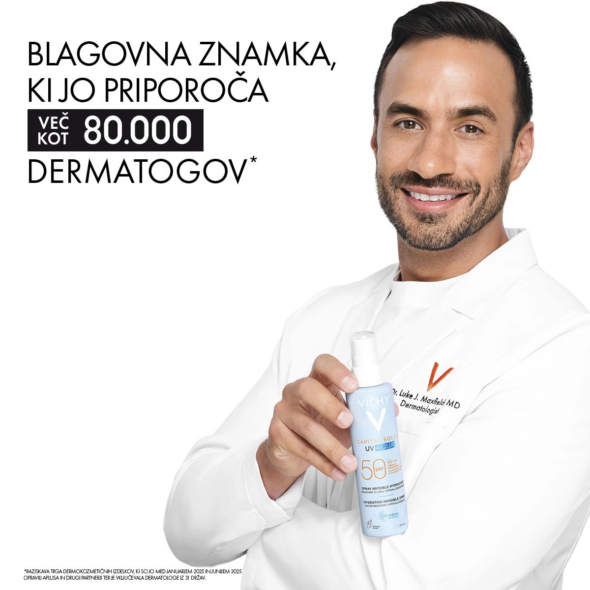 Vichy Capital Soleil UV-Aqua nevidno vlažilno pršilo za obraz in telo ZF 50, 200 ml