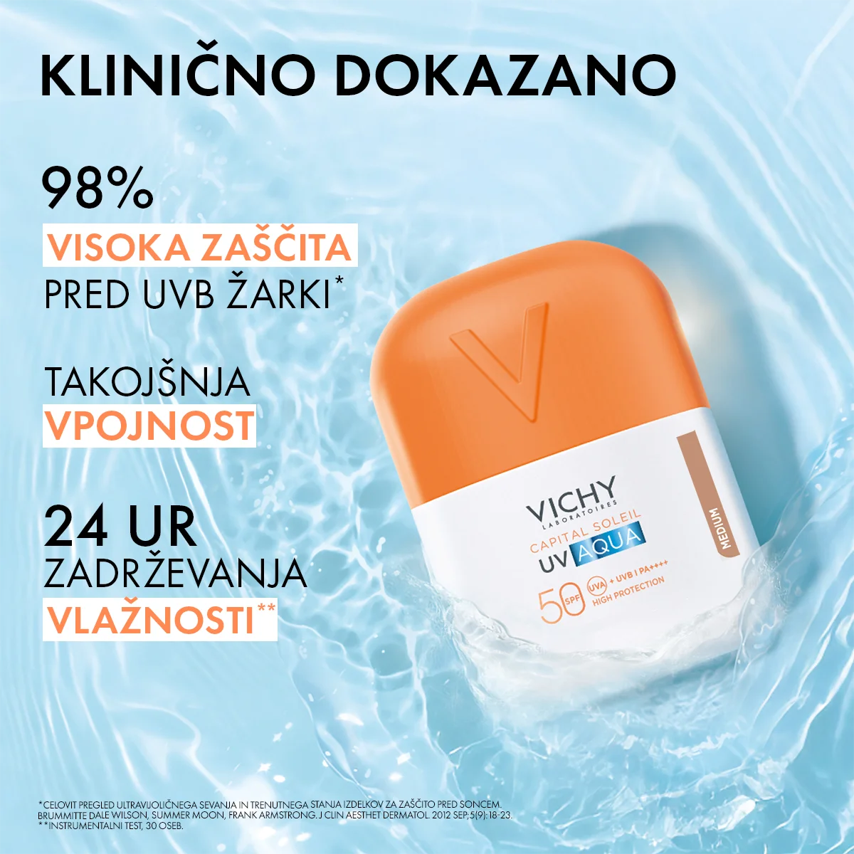 Vichy Capital Soleil UV-Aqua tonirani vlažilni fluid ZF 50 medium, 50 ml