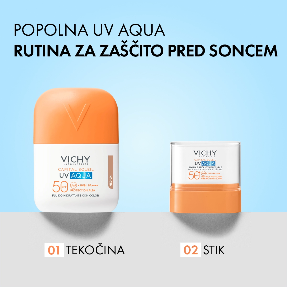 Vichy Capital Soleil UV-Aqua tonirani vlažilni fluid ZF 50 medium, 50 ml
