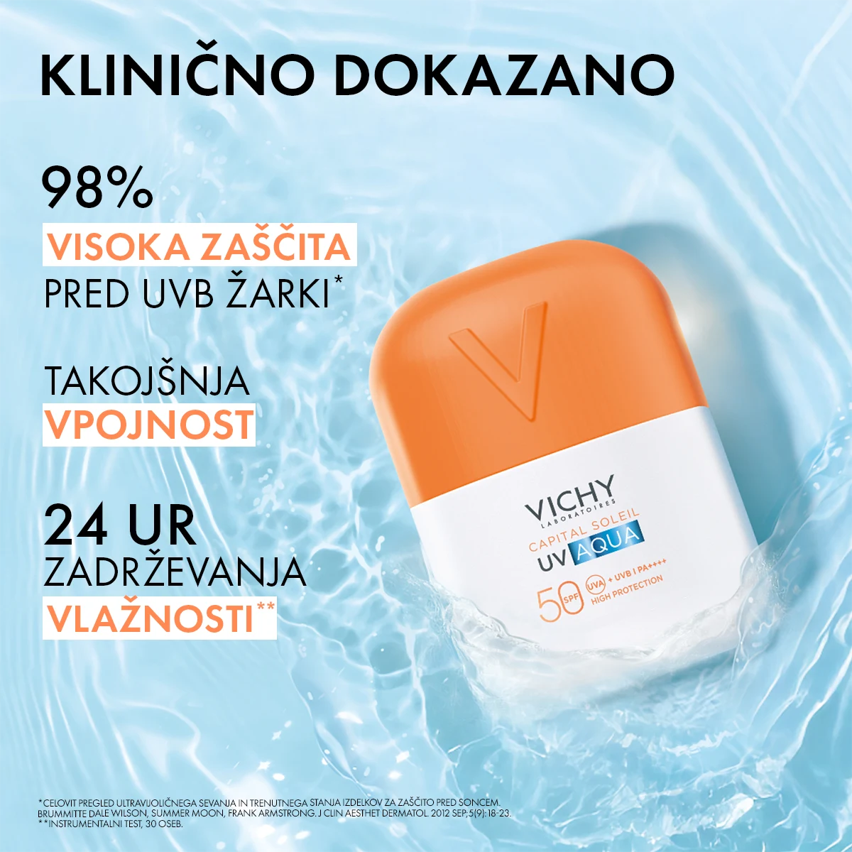 Vichy Capital Soleil UV-Aqua nevidni vlažilni fluid ZF 50, 50 ml
