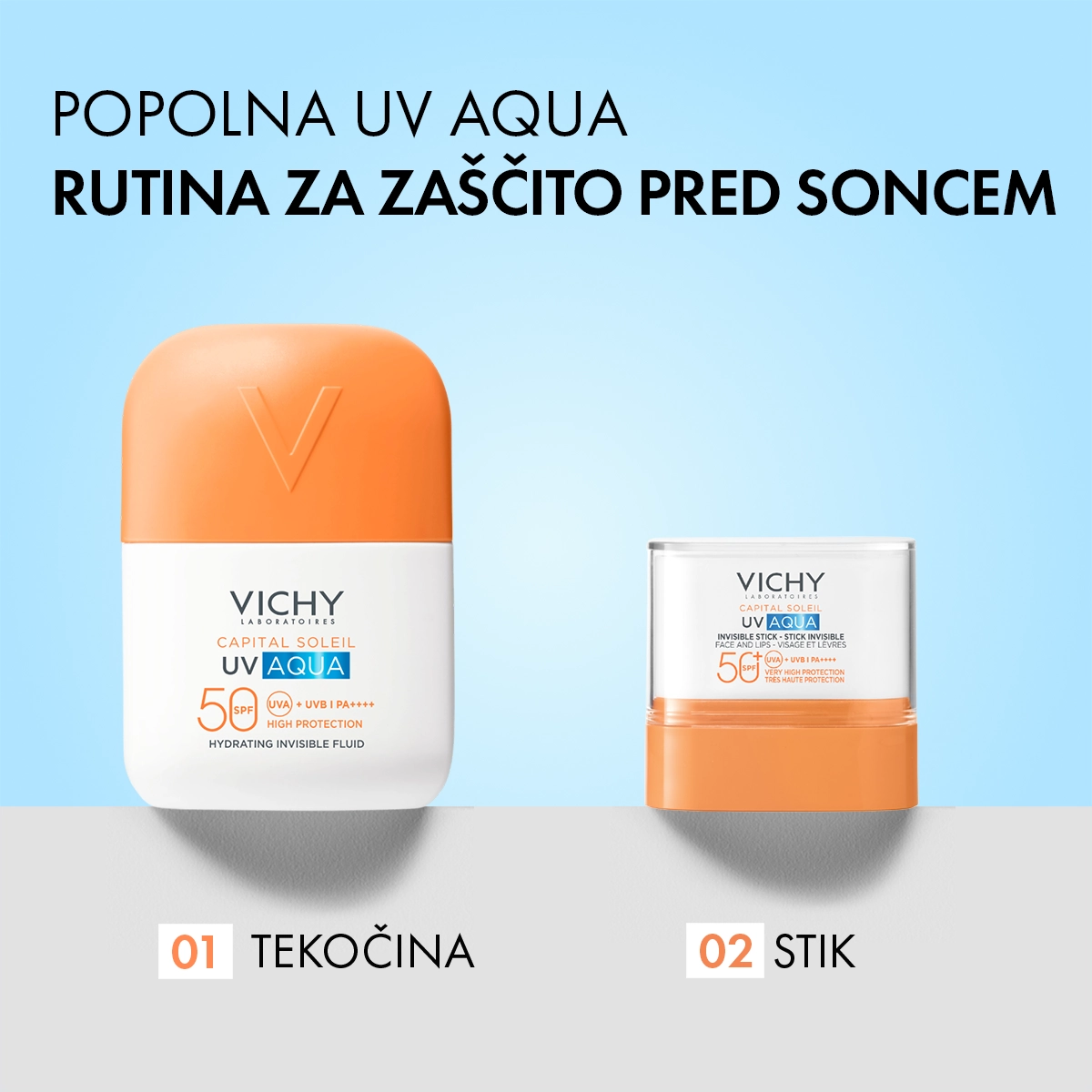 Vichy Capital Soleil UV-Aqua nevidni vlažilni fluid ZF 50, 50 ml