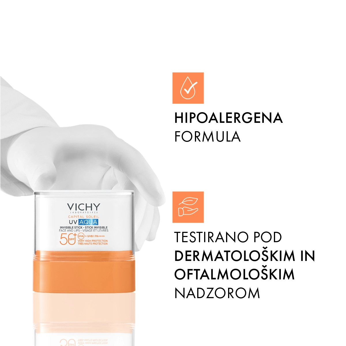 Vichy Capital Soleil UV-Aqua nevidni stik za obraz in ustnice ZF 50+, 10 g