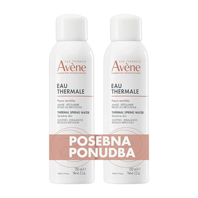 Avène termalna izvirska voda pršilo, 2 x 150 ml